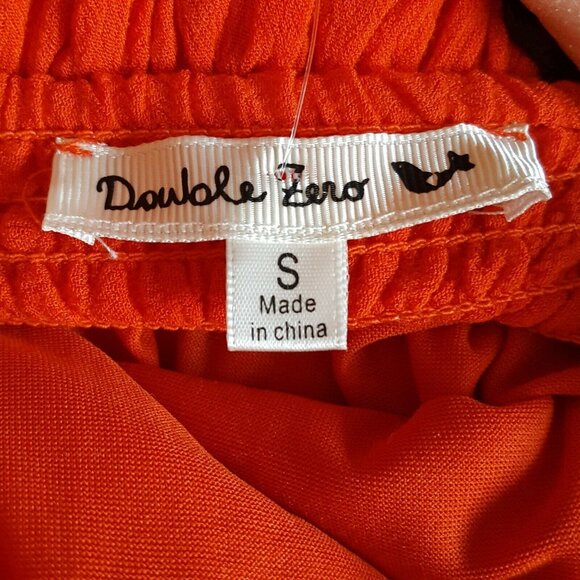 Womens Small Halter Top Crochet Bust Ruffle Layers Faux Leather Braided Straps - Picture 10 of 12